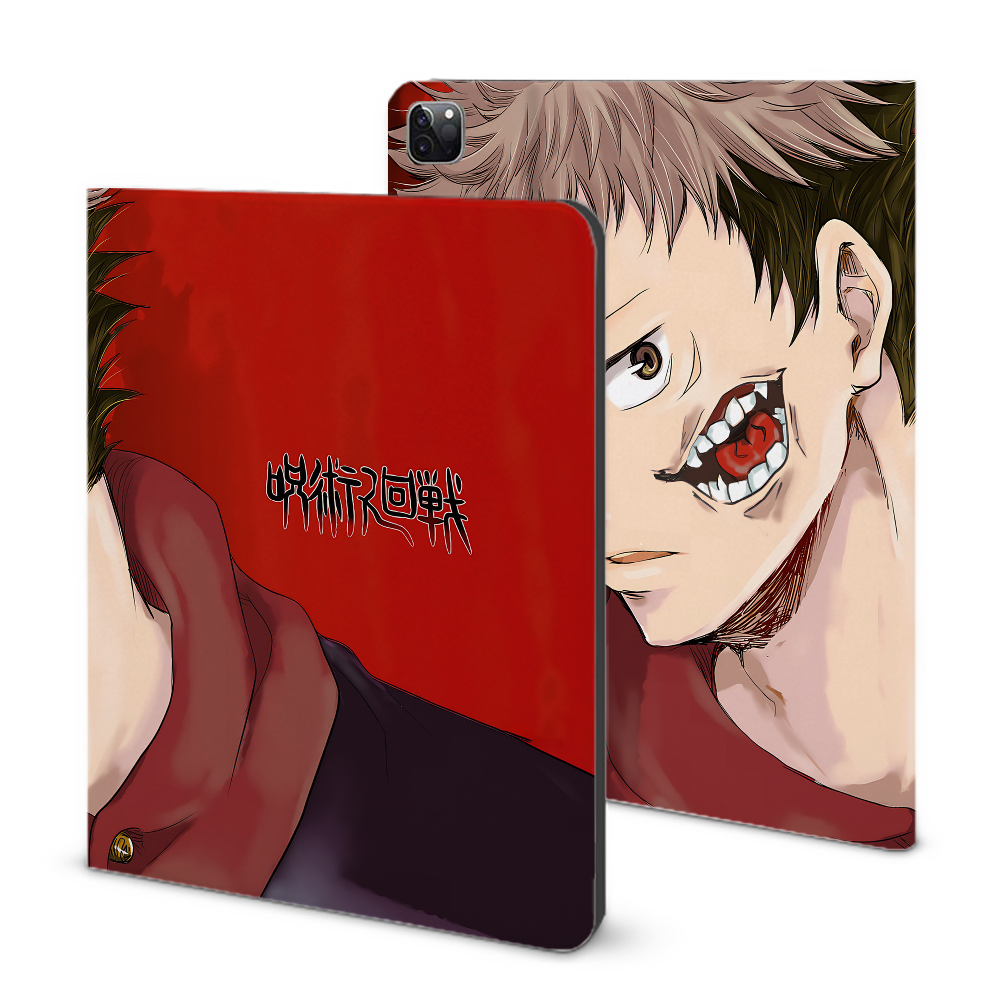 （画像用） 呪術廻戦 Jujutsu Kaisen IPad ケース ブック型 PUレザー TPU 耐衝撃 軽量 薄型 ペン収納なし 全面保護 IPad 各モデル対応